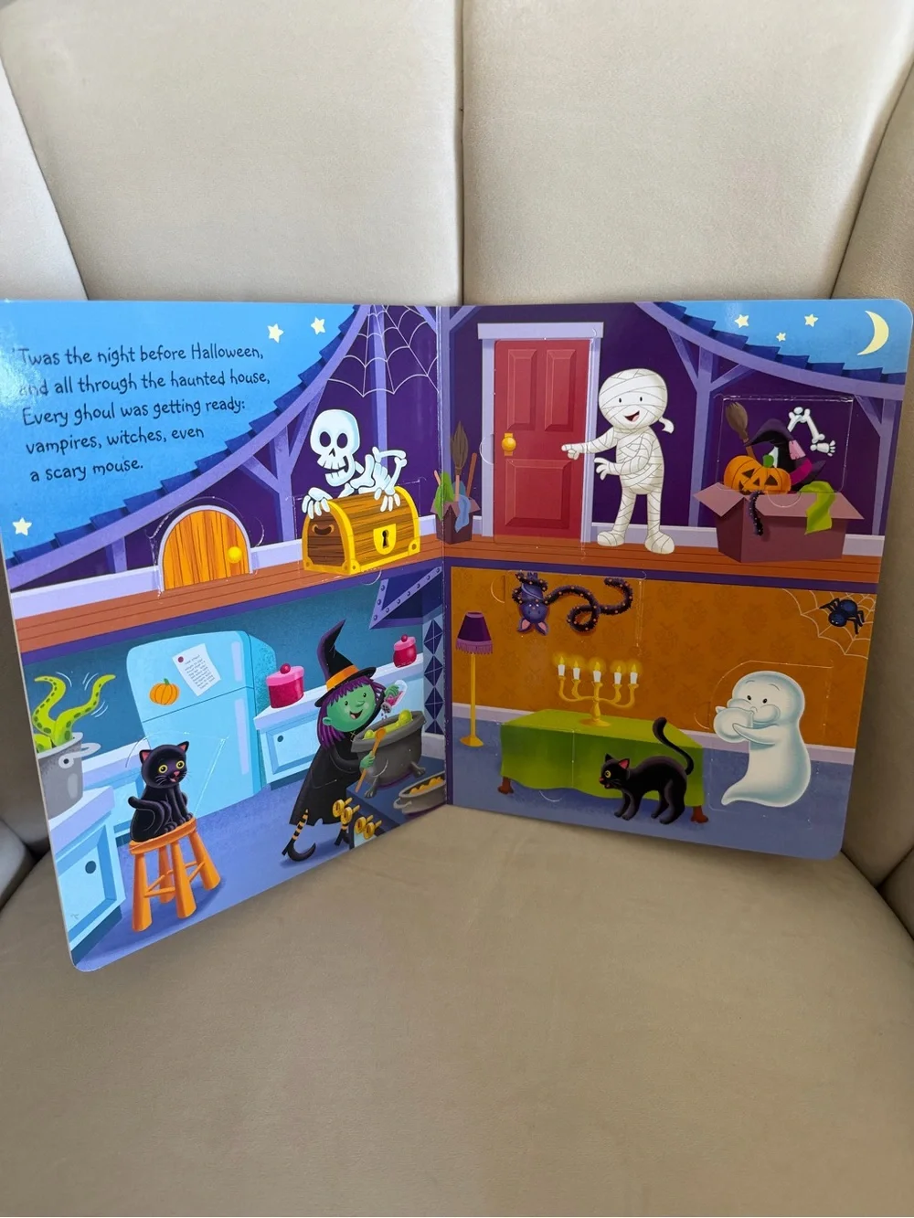 Lewis the Pumpkin Ghoul Kids Halloween Lift The Flap Book Hardcover Pumpkin